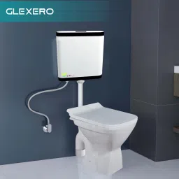 Premium Quality Ceramic Toilet Seat With Top Push Slim Flush Tank Floor Mounted S Trap Western Commode-12