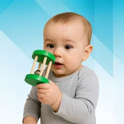 colorful natural wood baby rattle Rattle-image-57