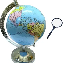 Educational 5 Inch Globe Political with Magnifying Glass Desk & Table top Political World Globe-image-71