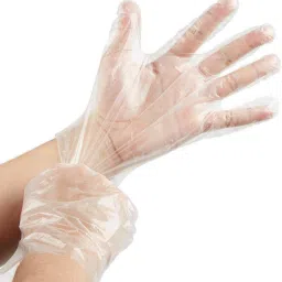 Wet And Dry High-Density Multi-Purpose Clear Transparent Blue Eco-Friendly Plastic Polyethylene Cooking, Cleaning, Kitchen Food Handling Hand Gloves Set (L) Latex Examination Gloves (Pack of 200pcs 100 pair) Latex Safety Gloves-24