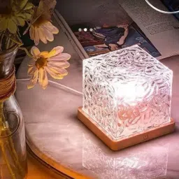 NKL Best 3D Ocean Wave Projector Lamp Romantic LED Night Light With Remote_522 Table Lamp-image-1