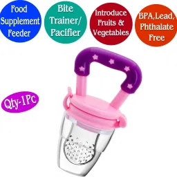 mastela Fruit/Food Feeder/Pacifier/Nibbler with Silicon Mesh in Box Packing (Pink, Pack of 1) Teether and Feeder image 2