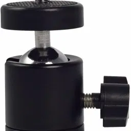 IMMUTABLE 60 RT-PRO- Ring light metal head Swivel Mount with 360 Rotation for Tripod Stand with Universal Thread Size of 1/4 Inch 6 MM Compatible with Ring Light Tripod Photography Stand Tripod Ball Head-1