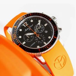 Swiss Made Lagoon Chronograph Quartz Black Dial Analog Watch - For Men H123CHALO-image-61