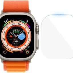 VOLMERE Tempered Glass Guard for Apple Watch 8 Ultra Protective Tempered Glass Film Screen Protector Compatible for iWatch Series 8 Smart Watch-image-21