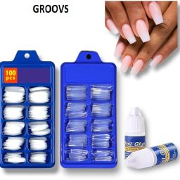 Artificial Nails For Women 100 Pcs Artificial Nails Set-image-1