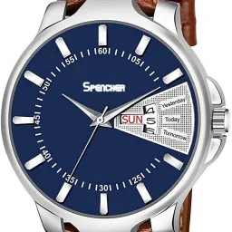 Analog Watch - For Boys SP_04SMW D&D Blue Dial Brown Strap Watch For Men & Boys-image-6