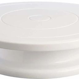 Plastic Cake Rotary Table Revolving Rotating Cake Stand Baking Tool Cake Turntable Rotating Cake Icing, Decorating Baking Tool Plastic Cake Server (White, Pack of 1) Plastic Cake Server Plastic Cake Server-6