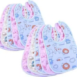 Water Resistant, Fast Dry Cotton bibs Multicolor ( Pack of 10 )-image-31