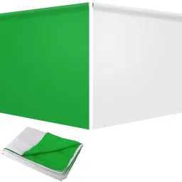 Hiffin ® White Green Screen Backdrop 8x12 ft, 2-in-1 Reversible Photography Backdrop White Reflector Umbrella-9