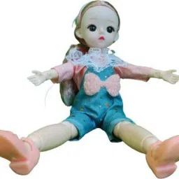 30Cm 1Ps of Girls Look Durable Fashion Princess Doll Hand & Legs Movable Doll Toy for Kids-(Color:Pink & Blue- 30Cm)-image-64
