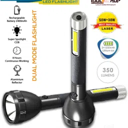 2 in 1 Lithium Long Range Led With 2400mAh Battery Torch-25