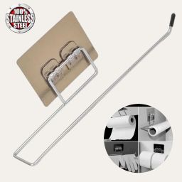 Waterproof Standing Kitchen Roll Toilet Paper Holder Rack Bathroom Stainless Steel Toilet Paper Holder-image-79
