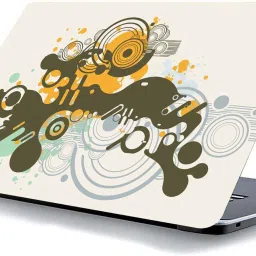 qth FLORAL LAP-3621 VINYL Reusable Laptop Skin Compatible for 15.6 inch-image-89