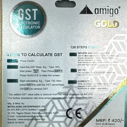 amigo Mi-556N, Calculator with 12-Digit Display, Check & Correct Auto Replay, 120 Steps Check, 3 Year Battery Life, Solar Cell, FinancialCalculator image 4