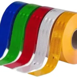 Retro Radium Reflective Tape Red Yellow Green White Blue 50 MM x 0.5 MTR 50 mm x 0.5 m Multicolor Reflective Tape-image-35