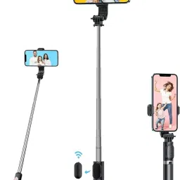 GETGETO Long Selfie Stick 170cm with Wireless Bluetooth Remote Tripod, Monopod Kit, Tripod Kit-25