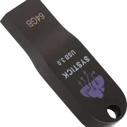 SYSTICK USB Flash Drive3.0 High-Speed Transfer File Between Compatible with ,Android 64 GB Pen Drive Compatible with Audio Player, Desktop Computer, Laptop, Mobile, Television, Tablet, Netbook, Gaming Console USB 3.0 Metal Case-0