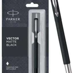 Vector Matte Black, Chrome Trim Fountain Pen-image-82