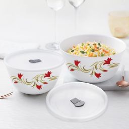 Opalware Mixing Bowl Red Lily-15
