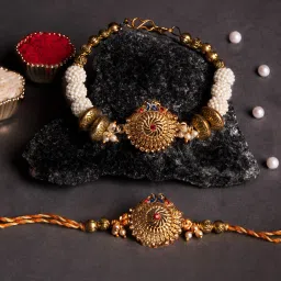 Bhaiya Bhabhi D1160_FSB Assorted Bracelet, Chawal Roli Pack, RakhiSet-image-66