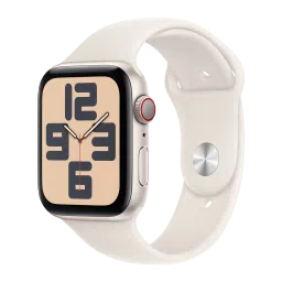 Apple Watch SE GPS+Cellular with Starlight Sport Band - M/L (44mm Retina LTPO OLED Display, Starlight Aluminium Case)-picture-6