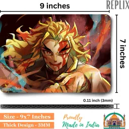 Replix Demon Slayer Anime Printed Mousepad with Smooth Mouse Control for Laptop Mousepad image 4