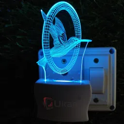 FLYING BIRD Acrylic 3D Illusion RGB 7 Colour Changing LED Plug and Play Night Lamp-picture-2