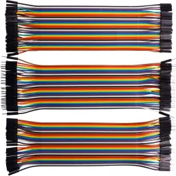 120 Pieces Jumper Wire Set 40 M-M + 40 M-F + 40 F-F Wires (Multicolor)-12