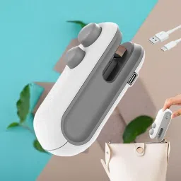 New Mini seal Machine, 2 in 1 USB Rechargeable Magnetic Heat Sealing & Cutting Hand Held Heat Sealer-10