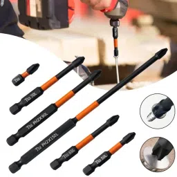 aasons 7pc Impact-Resistant Strong Magnet Screwdriver Bits Set S2 Hardness, PH2 Hex Shank 6.35mm, Assorted Sizes 25,50,65,70,90,150mm With 1/4" Screwdriver Bit Set image 5