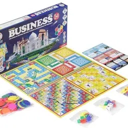 Business 5 in 1 with Coin, Property dealing skills Money & Assets Board Game-picture-12