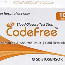 SD Codefree NO CODING 100 Glucometer Strips image 4
