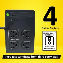 Best Power Equipments BPE Line Interactive UPS (Version 2.0) BP1200 230 V Line-interactive Tower Model UPS with Overload Protection 4 Outlet Plugs image 3