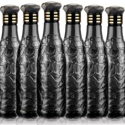 ZIG-ZAG Pattern Multicolor Drinking Water Bottles 1000 ml Bottle 1000 ml Bottle With Drinking Glass-image-25