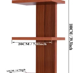 mahaakaay Wall Mounted Donald Book Shelf | Storage Rack Bookcase Showcase Organizer | Engineered Wood Open Book Shelf image 4