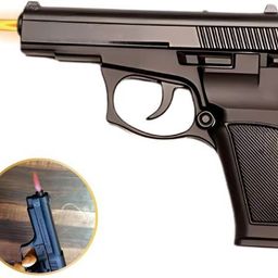 wbd Z83 Metal Gun Lighter Barrel Pull Back System Black Look Heavy Weight Gun Z83 Metal Gun Lighter Barrel Pull Back System Black Look Heavy Weight Gun Pocket Lighter-picture-2