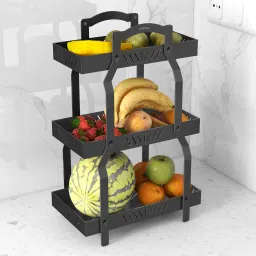 3 Tier Shelf/Multipurpose Rack/Storage Rack for Kitchen/Fruit & Vegetable Basket Steel Fruit & Vegetable Basket-image-68