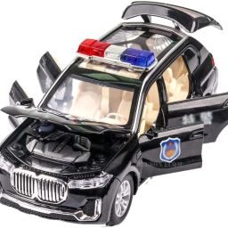 1:32 Diecast Police Alloy Metal Pull Back Die-Cast Model Pullback Sound & Light.-image-70
