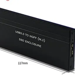 DazzelOn M2 CASE 4 M.2 NGFF Portable SSD Enclosure USB3.0 Case, SATA Based B and M Key Solid State Disk Reader Adapter image 5
