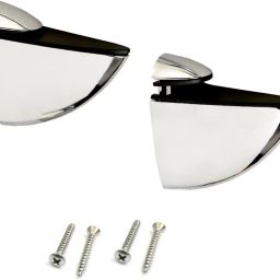 Adjustable Glass Shelf Bracket (Chrome Finish, Material-Zinc Alloy, Adjustable 5-18mm, Pack of 2 piece, BGC-GS-3) 6.45cm Shelf Bracket-19