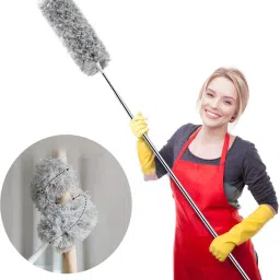 Cleaning Brush Feather Microfiber Duster with Extendable Rod Dust Cleaner Wet and Dry Duster-image-61