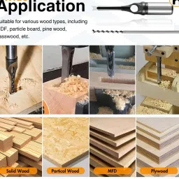 ranpra Attachment Bench drill to DIY Tenoning Machine Tenon tool with 12 mm bit 3 pcs image 5