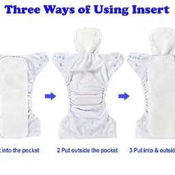 stakipo Small Cloth Button Diaper Combo - 2 diaper with black insert (skyblue red) image 2