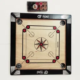 Carrom Board 20 Inch with Wooden coins and striker, powder 5 cm Carrom Board-image-99