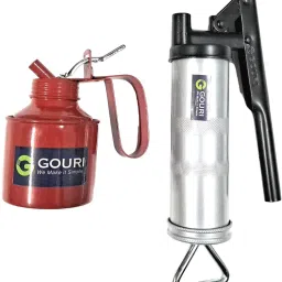 8 Oz Grease Gun with coupler + 1/2 pint oil can ( MAke Gouri ) Manual Sprayer-4