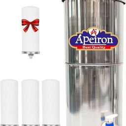Stainlesss Steel Water Filter 27L with 3 New Candles Bottom Loading Water Dispenser-image-73