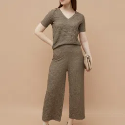 code by lifestyle Casual Regular Sleeves Solid Women Brown Top image 3