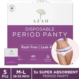 azah Period Panty Pad |M-L| (28-32 inch)| 5X Super Absorbent Panties | Sanitary Pad-picture-10