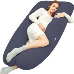 Luxurious Imported Velvet Microfibre Solid Pregnancy Pillow Pack of 1-image-78